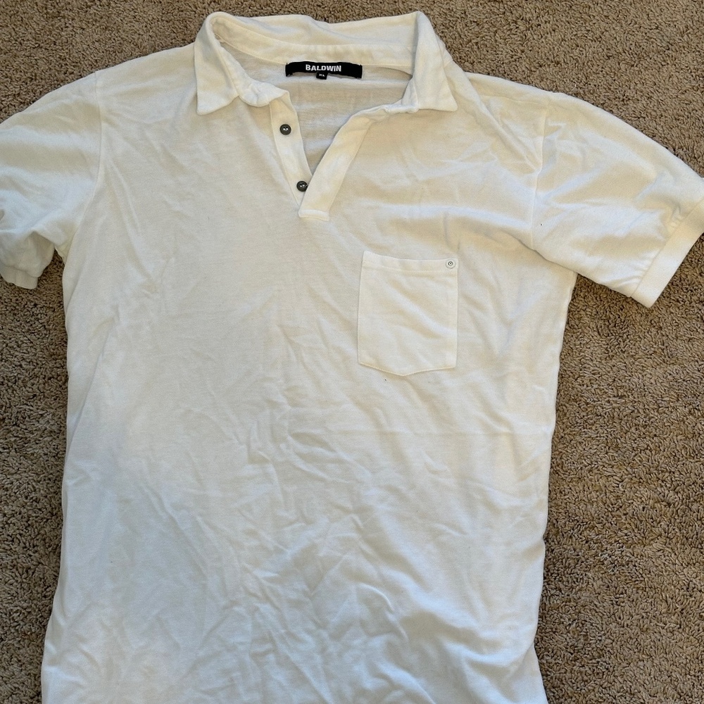 Baldwin White Polo Shirt